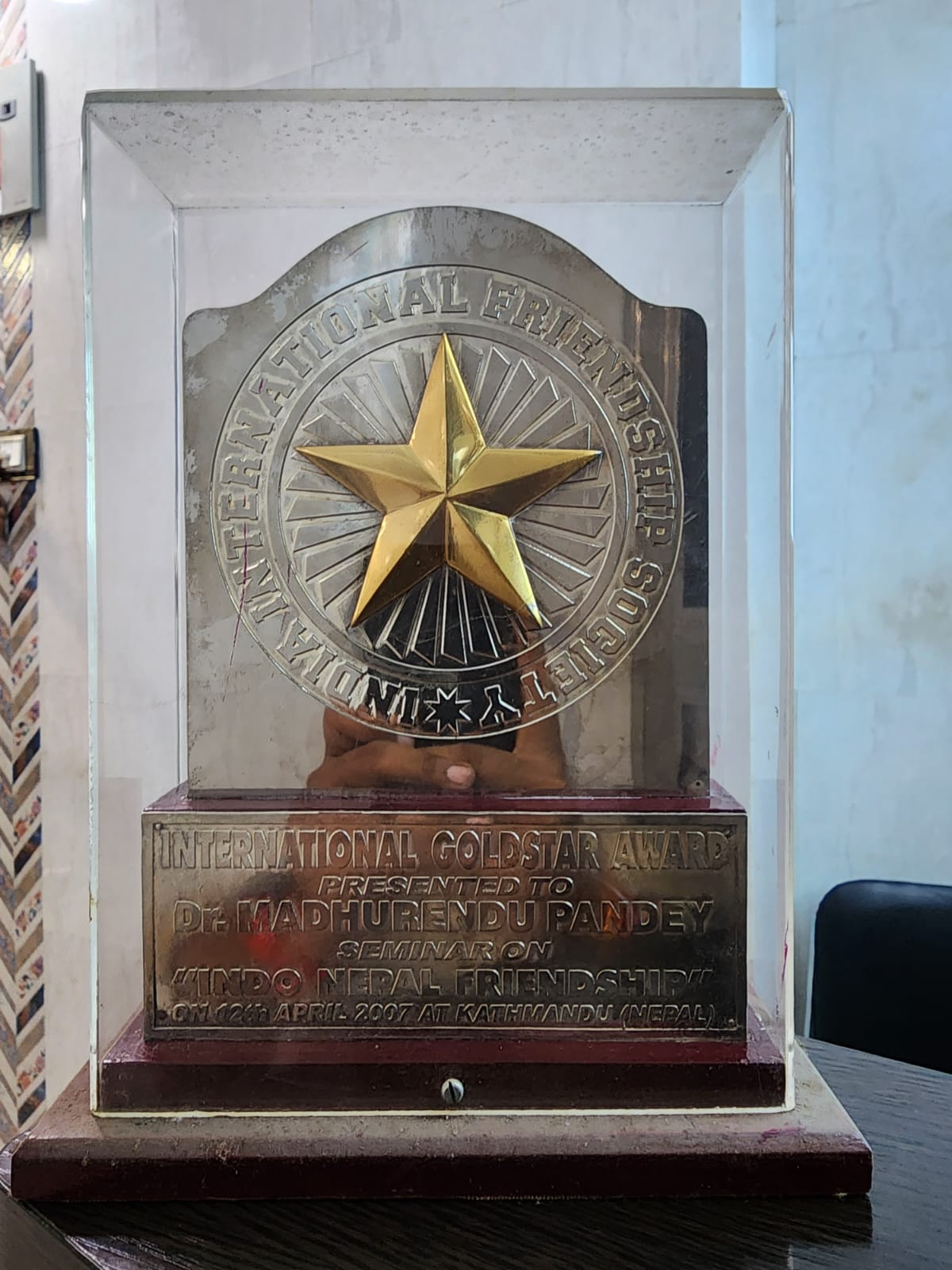 International Goldstar Award Presented To Dr. Madhurendu Pandey